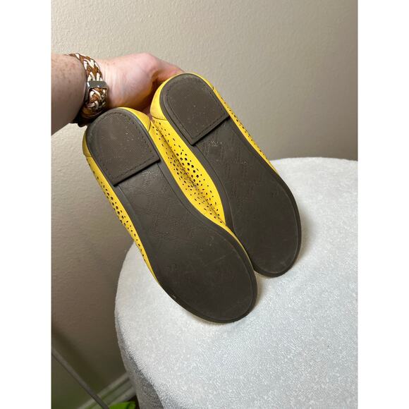 Vionic Yellow Robyn Perforated Leather Flats - Picture 8 of 11
